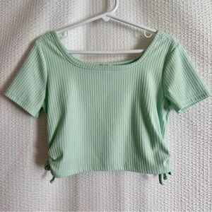 Mint Green Ribbed Women's Top